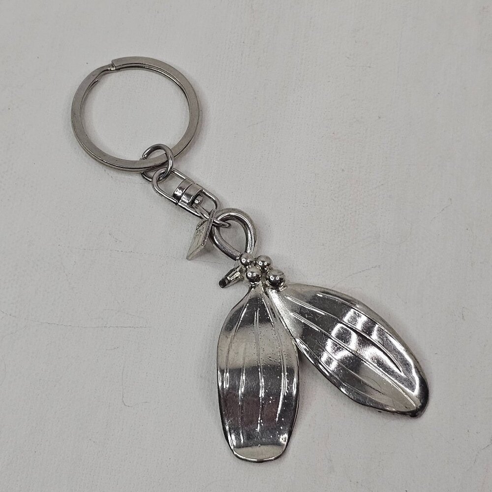 Michael Aram Designer Keychain Silver Tone Keyring